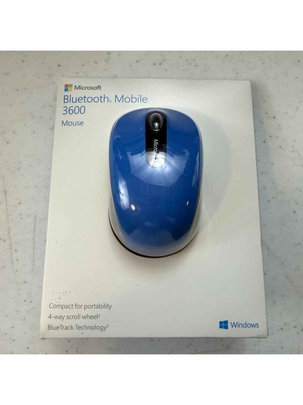 Genuine Microsoft Bluetooth Mobile 3600 Wireless Mouse Blue NEW
